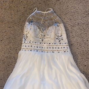 White, sparkling shirt dress